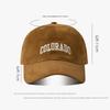 Women's Fashion Wide-Brim Embroidered Baseball Cap – Deep Coffee, Spring/Autumn, Japanese Style