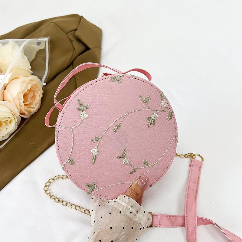 Retro Simple and Fashionable Textured Handbag for Summer New Chinese Style One-shoulder Crossbody Hand-carrying Small Round Bag for Women