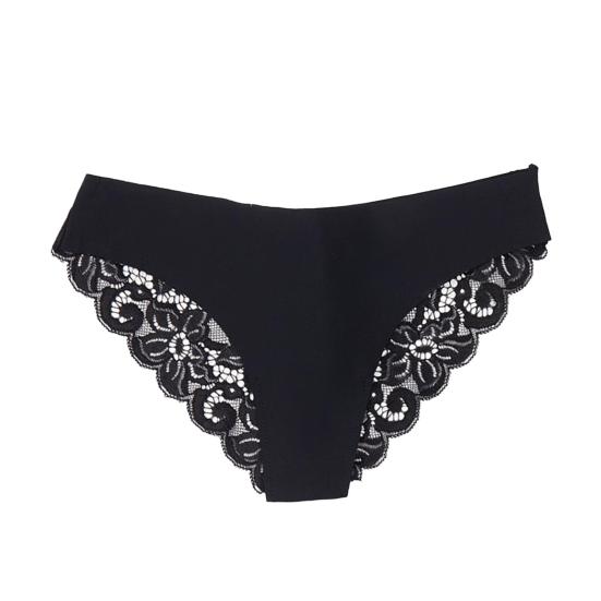 Женские трусы с низкой талией, кружевные, бесшовные, однотонные, эластичные, тонкие, с хорошей воздухопроницаемостью, впитывают влагу, эластичные повседневные трусы, спортивные трусы