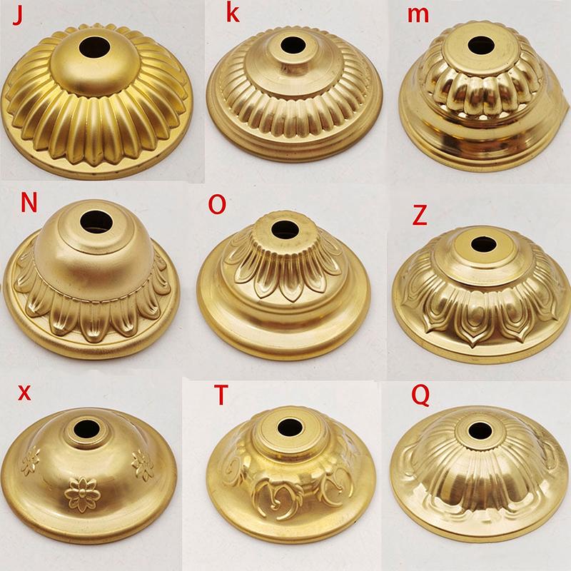 Die-Cast Solid Brass Ceramic Lamp Socket Cover Engraved Durable Lighting Accessory for DIY Table Lamp Makeover Projects