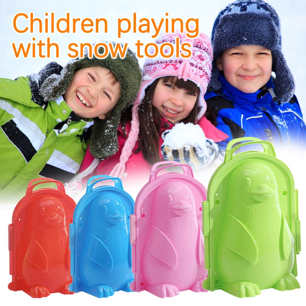 Cartoon-Penguin Snowball Maker Clip Tool Kids Toy for Winter Outdoor Sports