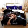 Новый постельный комплект Juice Wrld Односпальный Полуторный Двуспальный Кингсайз Звезды Juice Wrld Комплект постельного белья Взрослый Мальчики Спальня Комплекты пододеяльников 3D 018