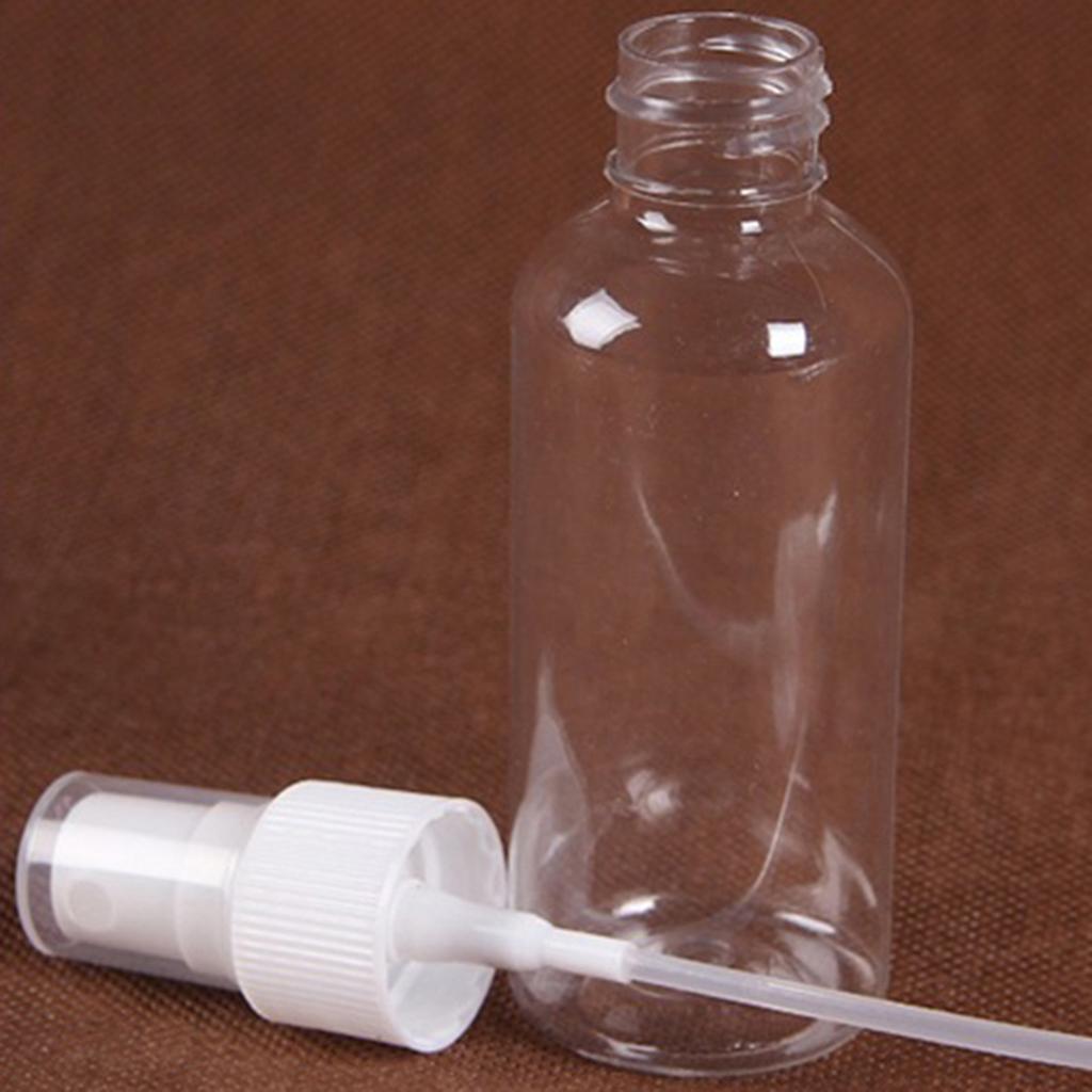 Portable Travel Transparent Plastic Empty Cosmetic Sample Spray Bottle Atomizer