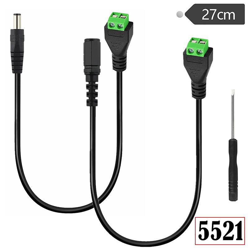 Кабель питания постоянного тока 5.5*2.1/5.5*2.5мм/3.5*1.35мм разъем гнездо-вилка штекерное соединение для светодиодной ленты, камеры видеонаблюдения, видеорегистратора