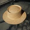 Japanese Retro Vacation Treasure Grass Woven Flat Top Small Brim Top Hat Women'S Summer Sunshade Sunscreen Travel Beach Versatile Straw Hat