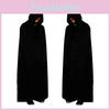 Halloween Cloak Cosplay Grim Reaper Vampire Witch Wizard Robe Party Adult Children Black Cloak Cape