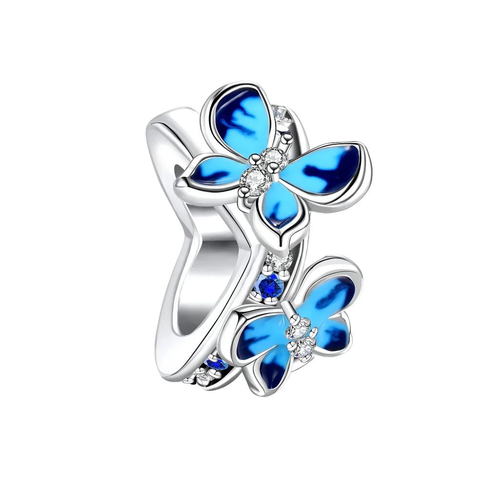 Charms Exquisite 925 Silver Butterfly Pendant Dragonfly Flowers Bead for Women Necklace DIY Bracelet Fine Jewellery Gift