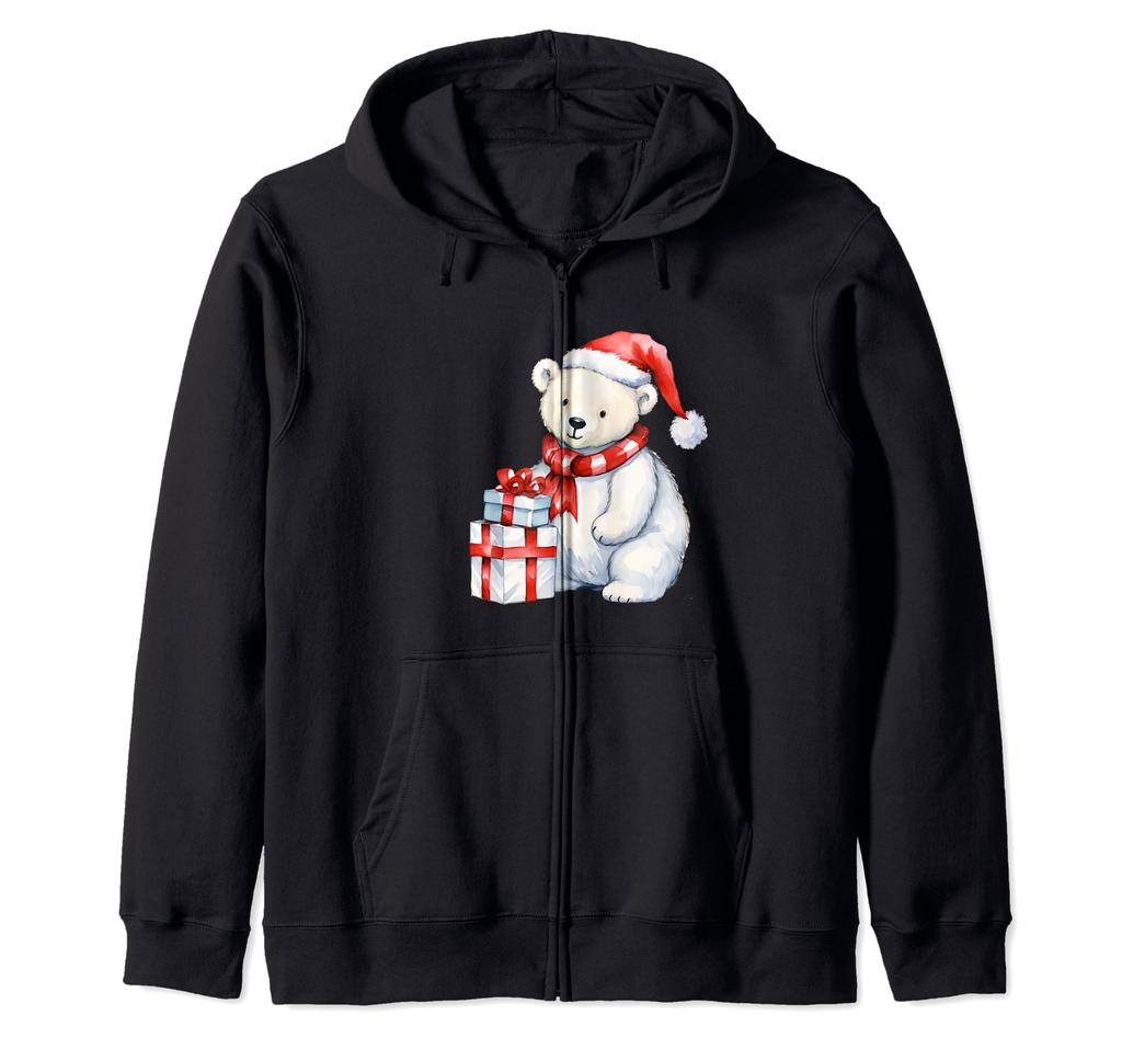 Great Christmas Christmas Family Design Santa Hat Zip Hoodie