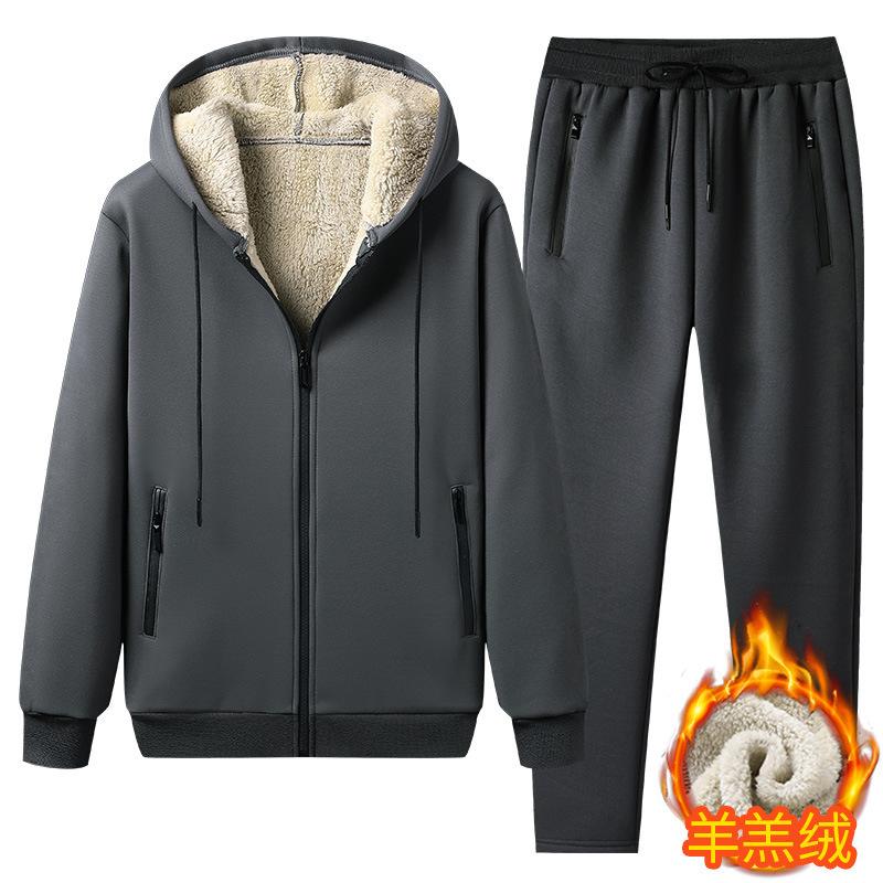Men 'S Casual Suit Winter Sportswear Two -Piece Set