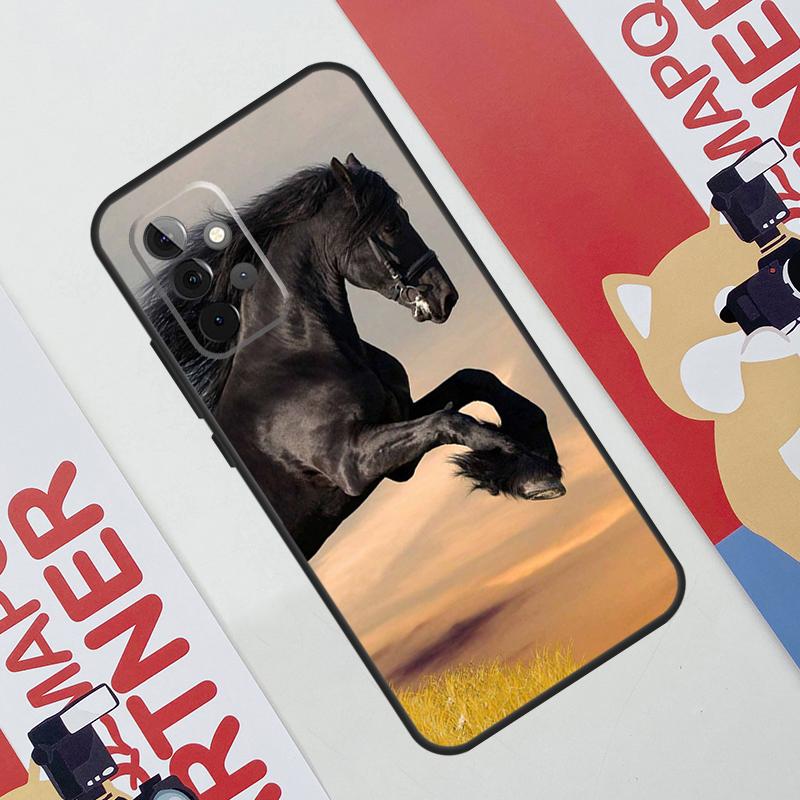 Красивый черный конь Чехол для телефона для Samsung Galaxy A53 A33 A23 A13 A52 A32 A22 A12 A51 A71 A14 A24 A34 A54 A21S