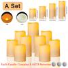 9-72Pcs Flameless Candle Wedding LED Candle Artificial Flickering Candle Battery Operated Candlelight Concert Dinner Home Decor