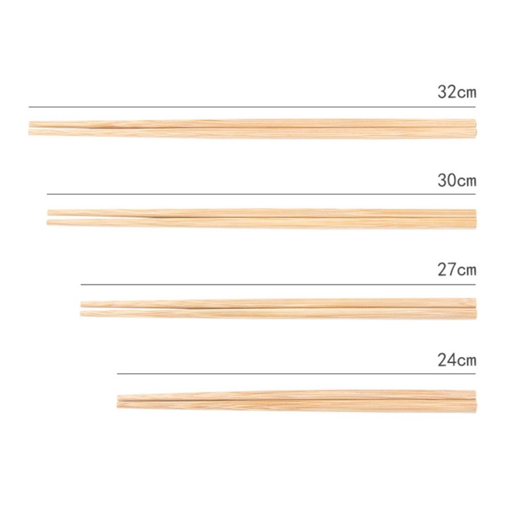 1pair 24/27/30/32cm Bamboo Chopsticks No Wax Anti-slip Chopsticks Hotpot Chopsticks Household