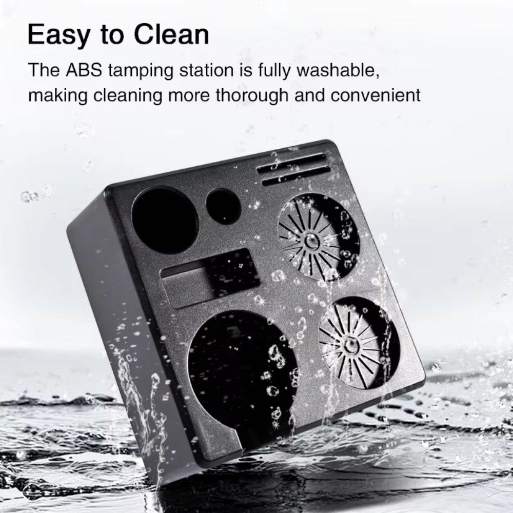 with Storage Drawer Coffee Tamping Station Coffee Tamper Stand Powder Distribution Tool