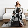 CR7 Cristiano Blanket Soft Warm Flannel Throw Blanket Bedspread for Bed Living Room Picnic Travel Home Sofa