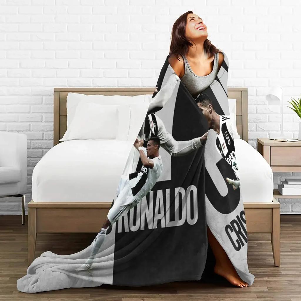 CR7 Cristiano Blanket Soft Warm Flannel Throw Blanket Bedspread for Bed Living Room Picnic Travel Home Sofa