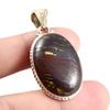Подвеска из натурального железа с тигровым глазом, стерлингового серебра 925 пробы, двухцветная, 1,8 дюйма, p8v64