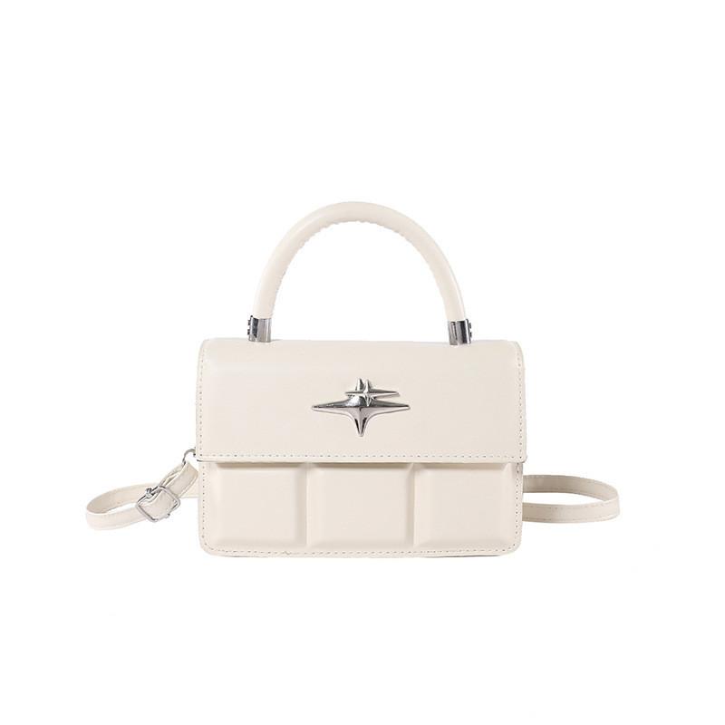 Stylish Black Pu Mini Handbag For Women With Lock Closure And Casual Design