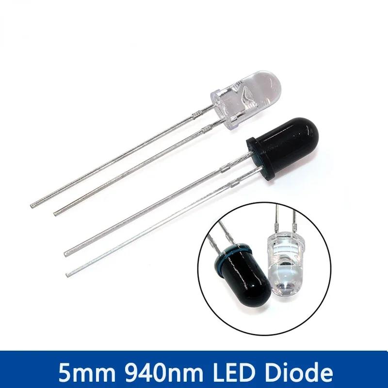 20/40PCS 3mm & 5mm 940nm LEDs Infrared Emitter and IR Receiver Diode Diodes Kit - for Remote Control Applications ,arduino