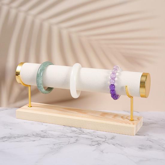 Bracelet Display Stand Elegant Jewelry Organization Wooden Base Bangle Watch Storage Holder for Home