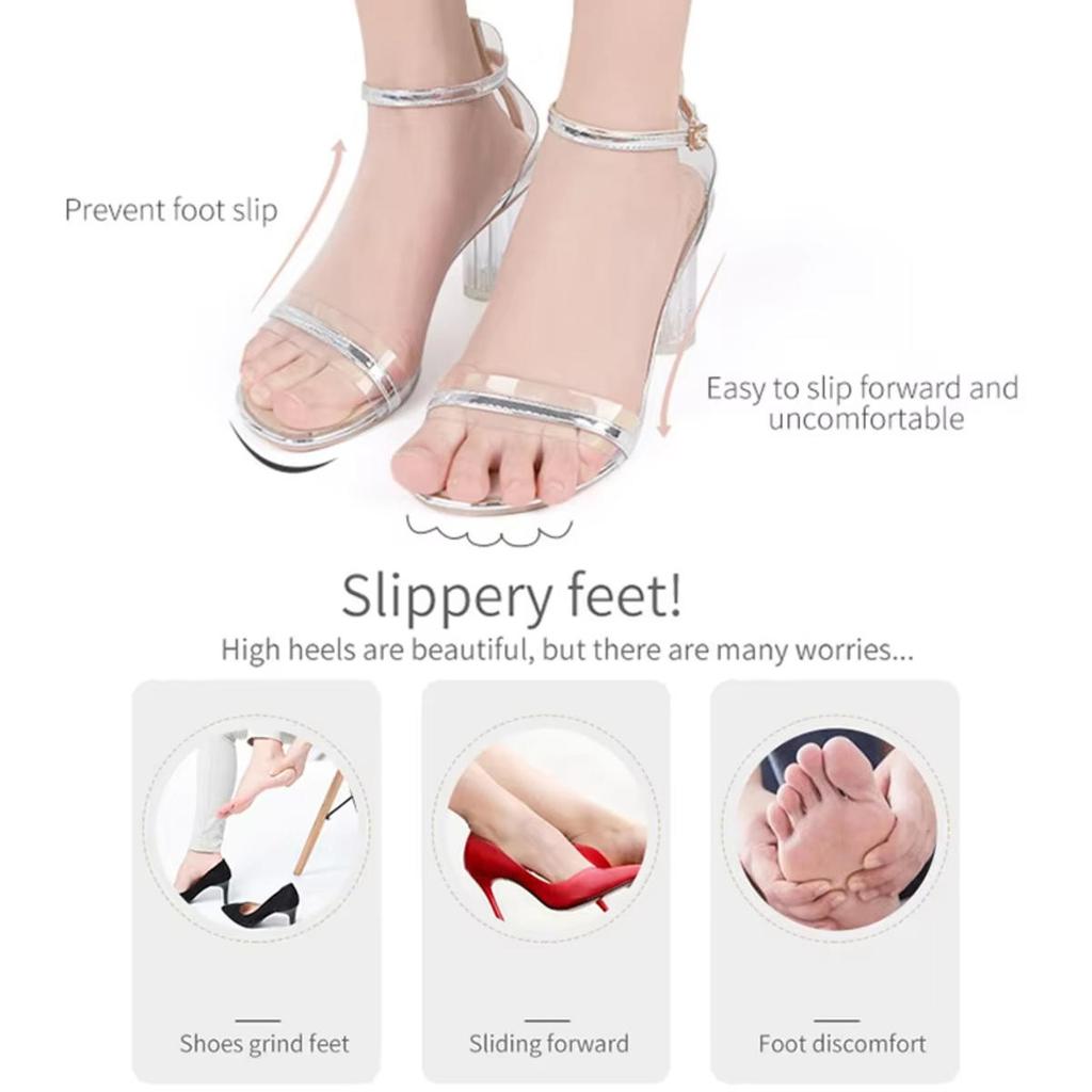 Leather Forefoot Pad for Women Sandals High Heels Non-slip Shoes Insoles for Women's Shoes Insert Adhesive Anti Slip Stickers