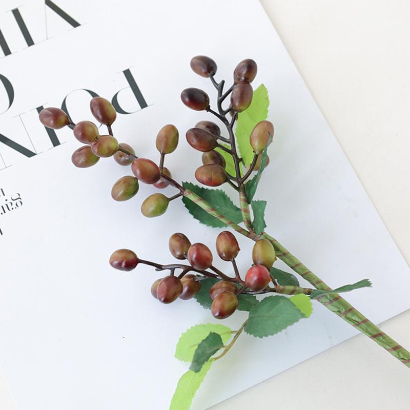 3 пучка искусственных ягодных стеблей, искусственные цветы, фотореквизит для дома, рождественской вечеринки, свадьбы