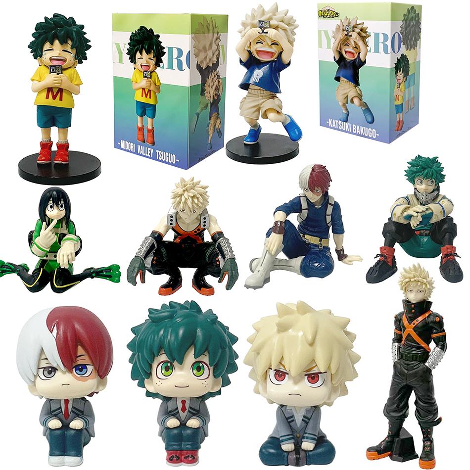 Christmas Hero Academia Anime Figure Asui Tsuyu Izuku Deku Bakugou Katsuki Action Figures Pvc Model Collection Series Toys Gifts
