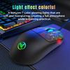 6 Button RGBs Illuminates Corded Mouse 3600DPI Precisions Tracking For Gaming Office Use With AntiSlip Scroll Wheel