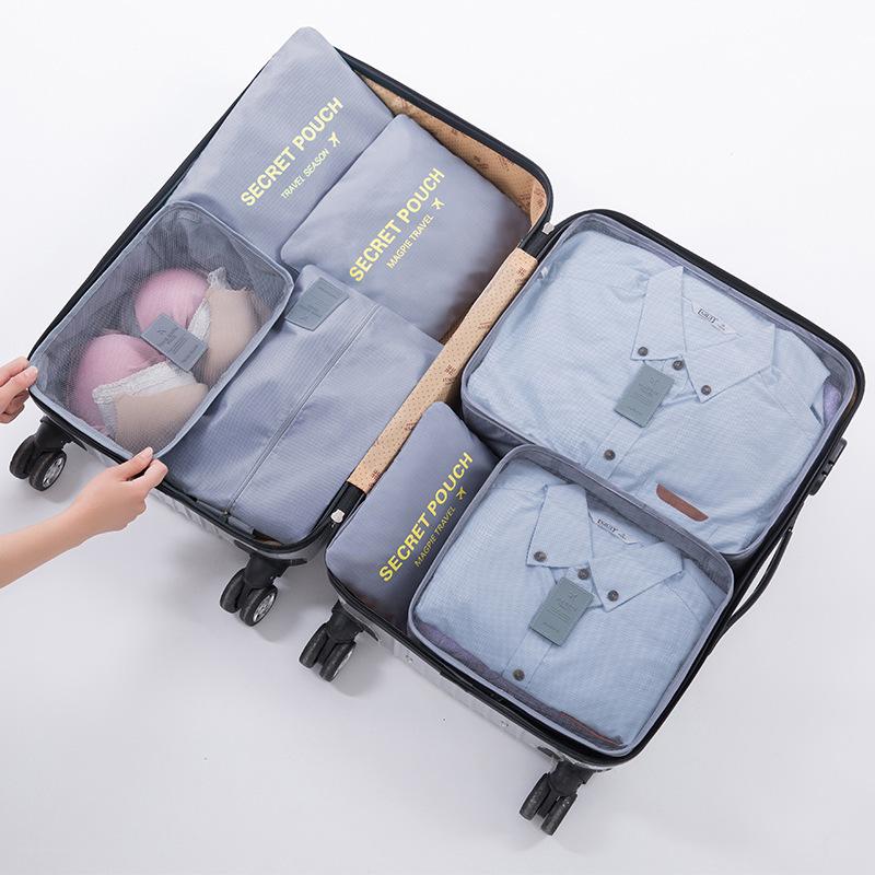 Travel Storage Bag Seven-Piece Set Clothes Sorting Organizer Bag Suitcase Clothing Packing Storage Bag