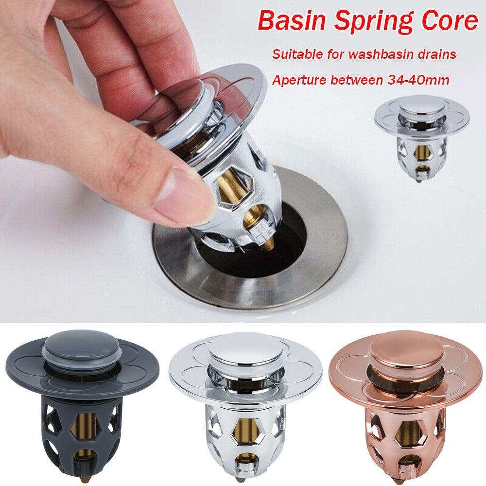 Strainer Hair Catcher Bathroom Sink Plug Basin Spring Core Basin Drain Filter Pop-Up Bounce Core