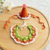 Cute Cat Birthday Hat Pet Birthday Party Dog Accessories New Dog Neck Set  for Small Dogs Puppy