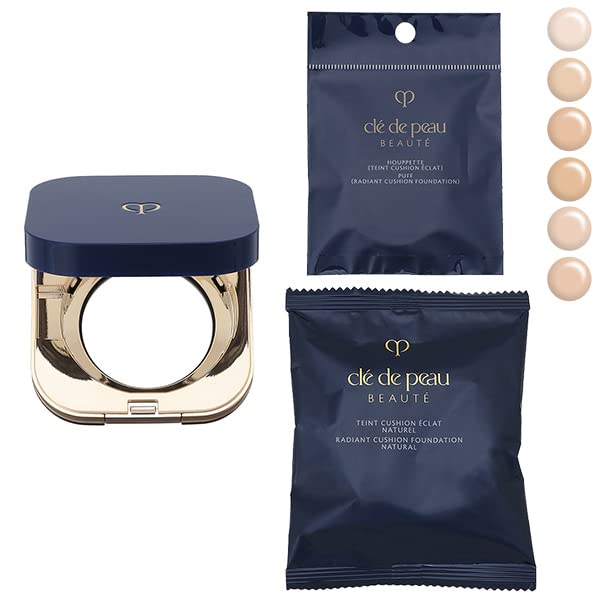 Shiseido Clé de Peau Beauté Тональный кушон Tan Eclat Naturel SPF25/PA+++ 14г Набор с кушон-тональным кремом (Охра 00) с футляром и пуховкой (В наличии)