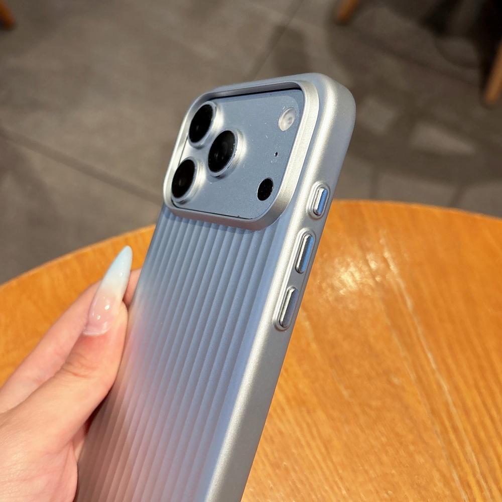 Luxury Phone Case For 17 Pro Max 16 15 14 Plus 13 12 11 Slim Matte Luggage Striped Textured Corrugated Shockproof Cover