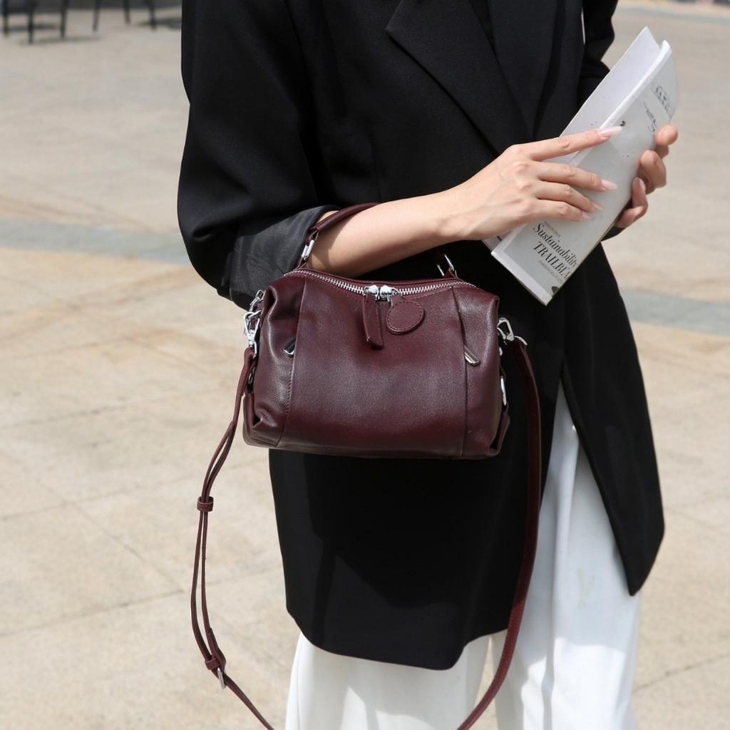 Европейская и американская сумка Niche, новая сумка через плечо из коровьей кожи первого слоя, универсальная сумка через плечо в стиле ретро для поездок на работу