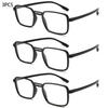 3Pcs Ruisimo High Quality Plastic Reading Glasses For Men Anti Blue Light Presbyopia Eyewear With Diopter +1.0 +1.5 +2.0To +3.5