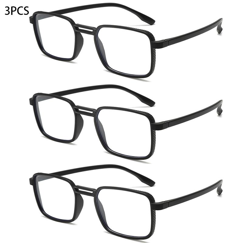 3Pcs Ruisimo High Quality Plastic Reading Glasses For Men Anti Blue Light Presbyopia Eyewear With Diopter +1.0 +1.5 +2.0To +3.5