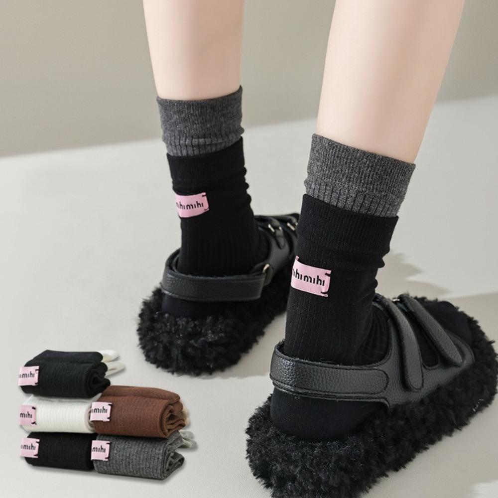 Женские носки Keep Warm Pink Label Snow Boot Socks Мягкие вязаные носки осень