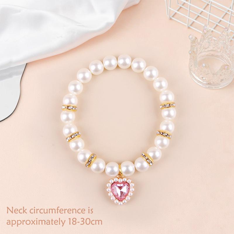 Adjustable Pet Pearl Necklace Cat Dog Pearl Collar Wedding Party Pet Jewelry Accessories Pet Products Pet Birthday Gifts