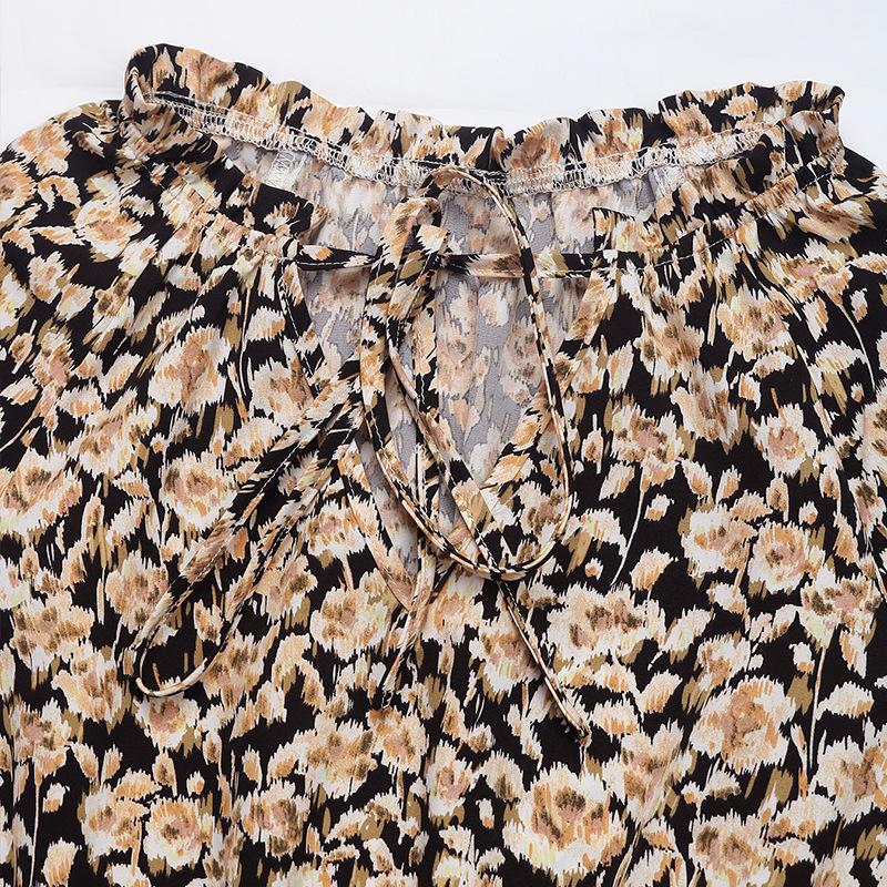 Весенне-осеннее женское платье с принтом, короткое платье с длинным рукавом, платья с принтом