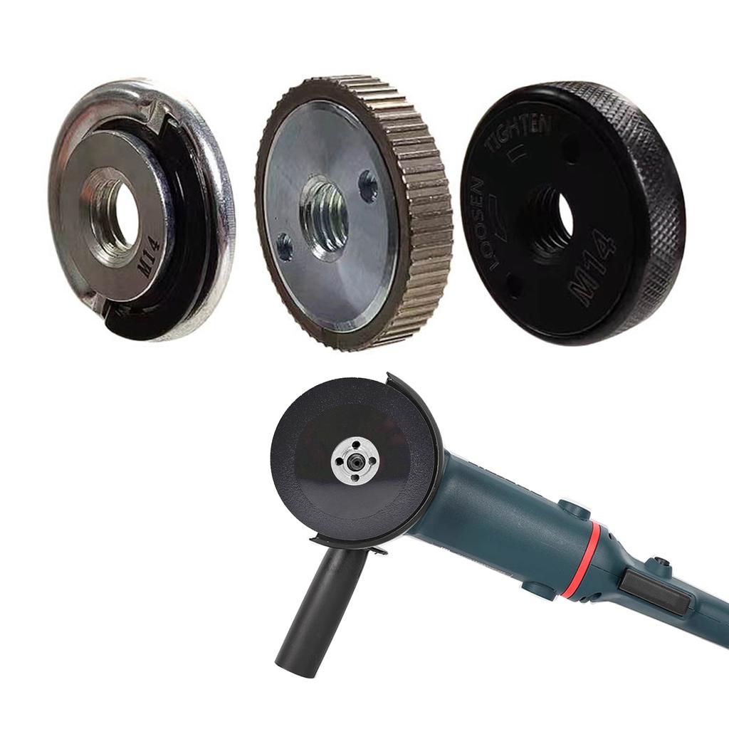 Фланцевая гайка для угловой шлифовальной машины M14, самоблокирующаяся быстросъемная нажимная пластина, шлифовальная деталь для режущих дисков, аксессуары