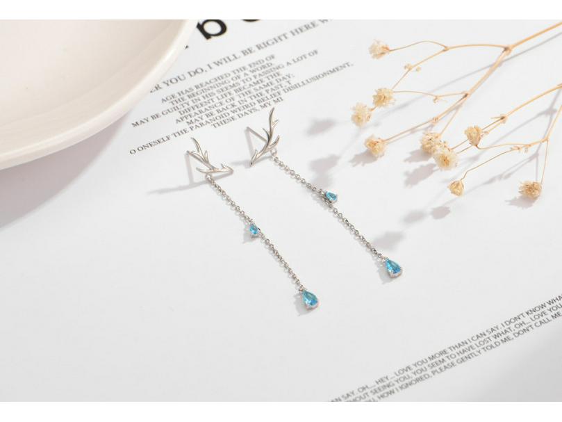 Серьги-кисточки Higu из стерлингового серебра S925 с рогами оленя: Рождественские серьги-гвоздики с подвесками для женщин, стиль Мори