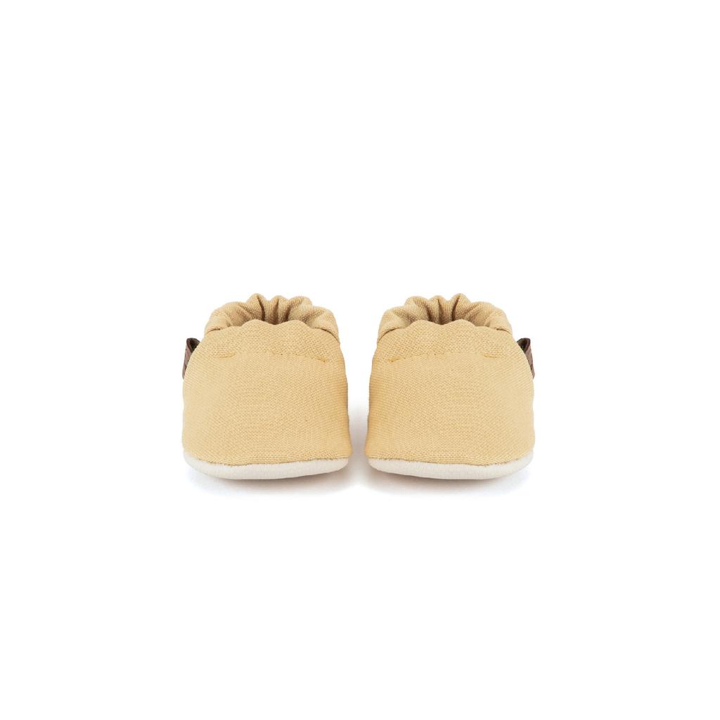 Бежевые детские пинетки из хлопка Oeko-tex