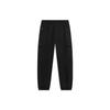 Li Ning Sports Lifestyle Series Fashion Solid Color Mid Waist Cuffed Fleece Knit Sports Pants Men Bottoms Black AKLTB21-4