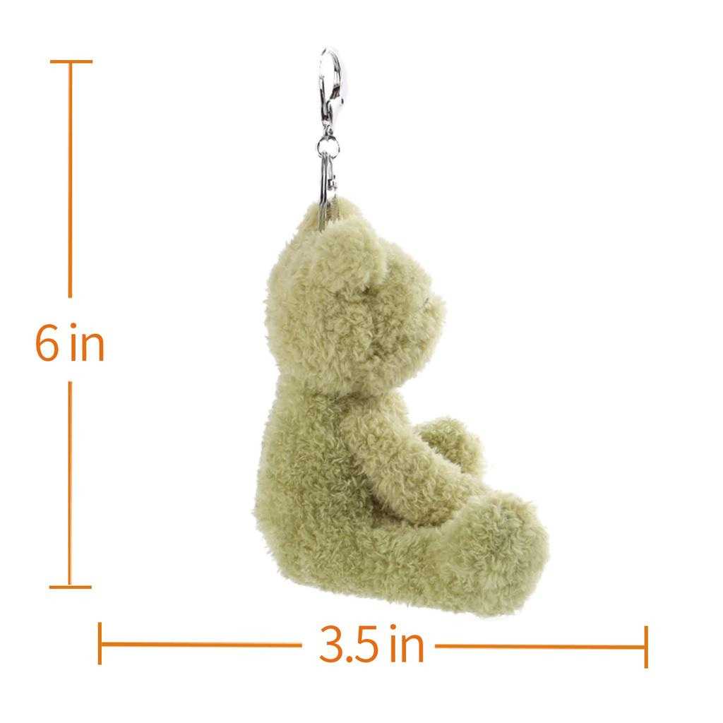 Apricot Lamb Velvet Frog Cute Soft Keychain Plush Toy, Perfect for Boys and Girls, Fits Kids Backpacks and Purses, 15cm