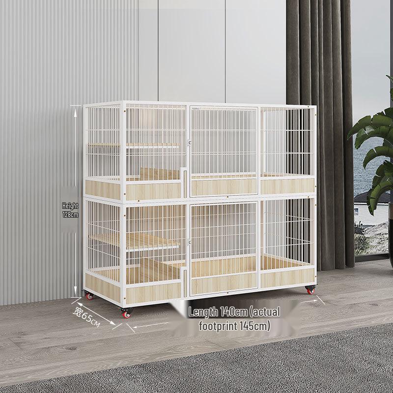 Solid Wood Multi-Layer Cat House Cage with Large Space for Breeding