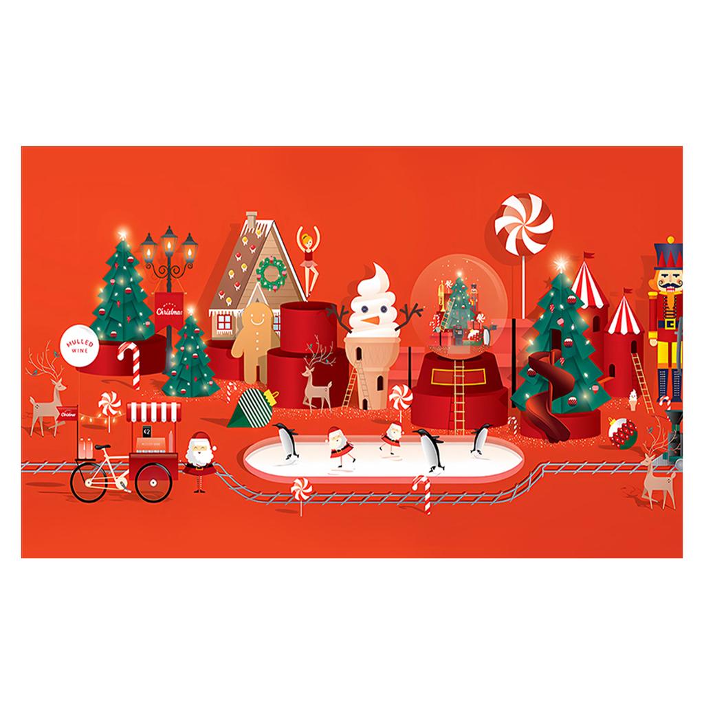 Christmas Style Carpet Soft and Living Room Doormat Santa Claus Dining Room Foyer Room Bedroom Santa Claus Floor Mat Decoration