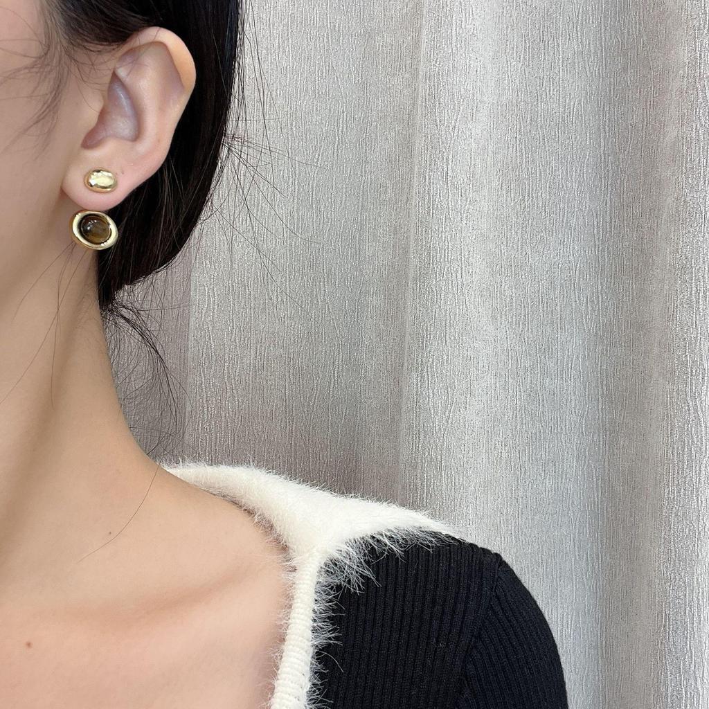 Изысканные серьги 2024 года в стиле ретро Майяр с тигровым глазом: Уникальная элитная роскошь для женщин