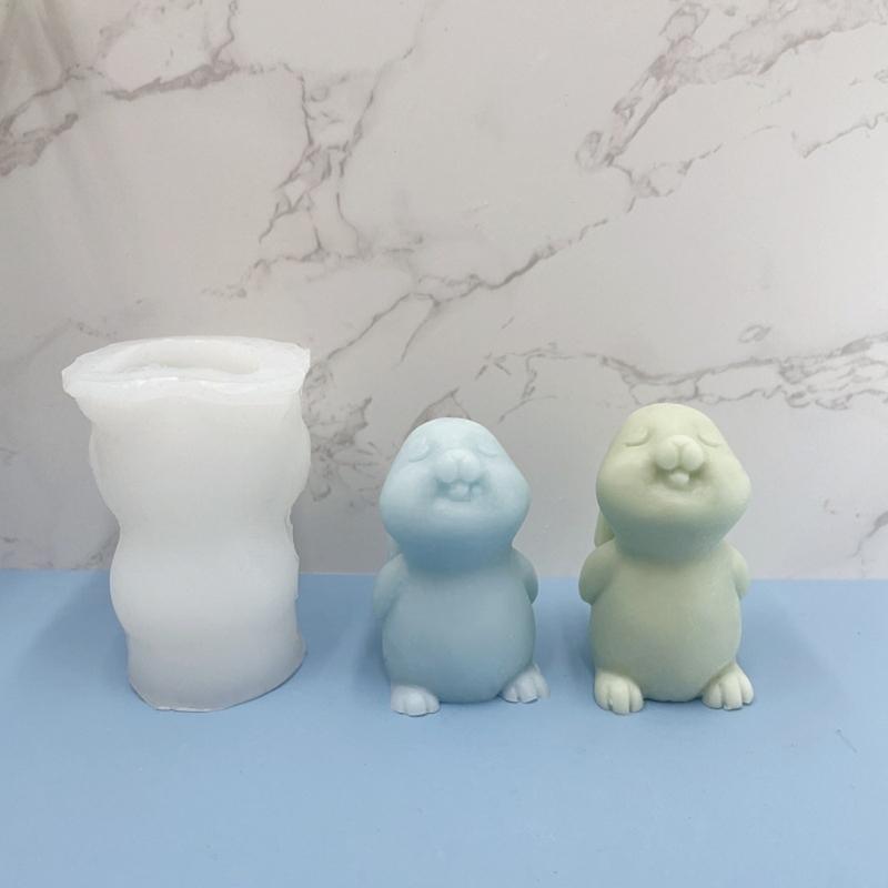 Rabbit Shape Candle Molds Animal Resin Molds for Making Candle Soap Chocolate Cake Fondant Decorations Baking DIY Craft