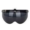 Universal Motorcycle Retro Pilot-Style Standard 3 Snap-Button Visor Flip Up Down Open Face Helmet Wind Shield Durable