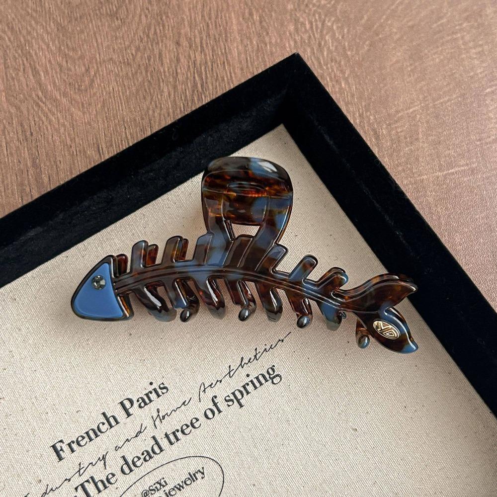 Hairpin Fish Bone Shaped Hair Claw Acetic Acid Acetate Shark Clip Cute Animals Hair Clip Headwear