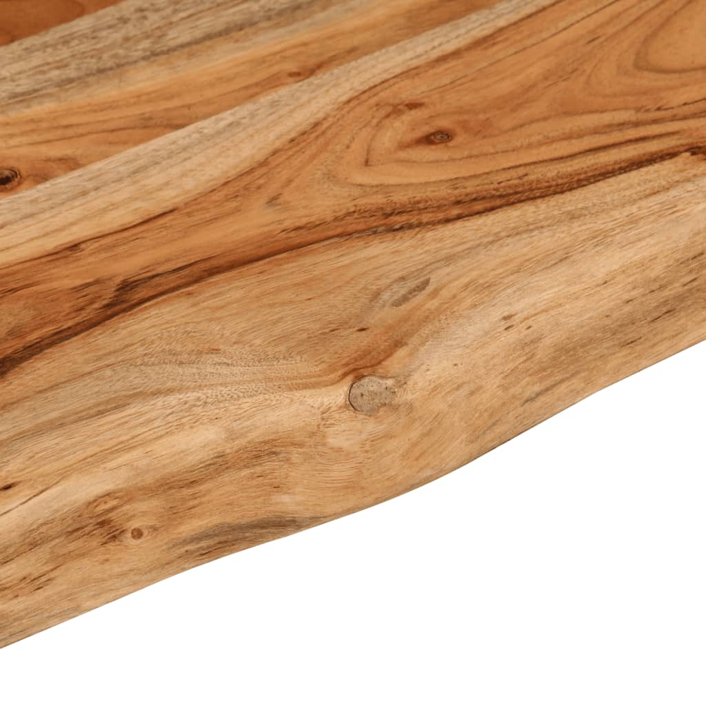 Table Top 90 x 40 x 2.5 cm Rectangular Solid Acacia Wood Live Edge